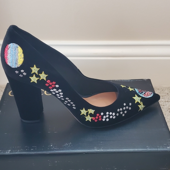 Cecconello Velvel Black Heels Size 10 US 41 EU New in a box - Picture 7 of 9